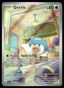 Pokemon Cards Quaxly 206/193 Paldea Evolved Illustration Rare NM - Image 1