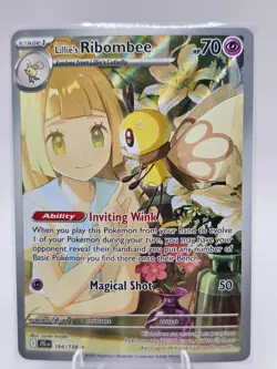 Pokemon TCG Lillie's Ribombee Card Journey Together Illustration, 164/159 - Image 1