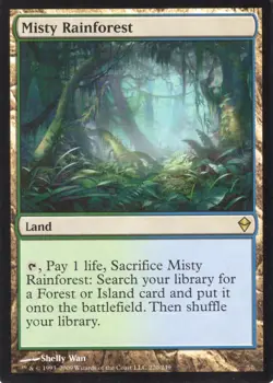 2X MISTY RAINFOREST 220/249 ZENDIKAR MTG MAGIC NM X2 (yourdeckbuilder) - Image 1