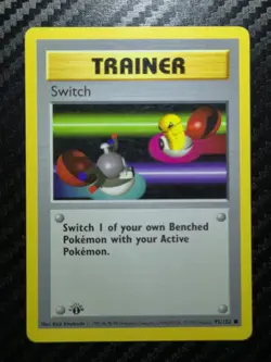 Pokemon TCG Switch Base Set Trainer 1st Edition Common Card 95/102 - Image 1