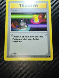 Pokemon TCG Switch Base Set Trainer 1st Edition Common Card 95/102 - Image 4