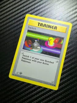 Pokemon TCG Switch Base Set Trainer 1st Edition Common Card 95/102 - Image 5