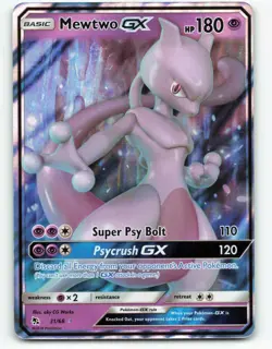 2019 Pokemon, Hidden Fates, #31/68 Mewtwo GX, Holo Ultra Rare - Image 1