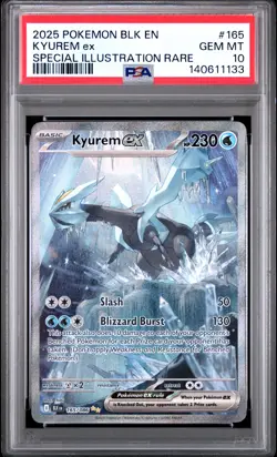 2025 POKEMON BLK EN-BLACK BOLT #165 KYUREM ex PSA 10 - Image 1