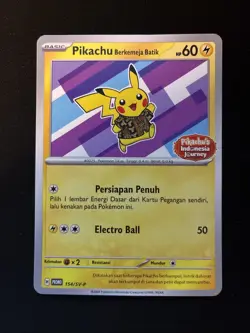 Pokemon Pikachu Berkemeja Batik 154/SV-P Stamped Indonesia Journey Promo - Image 1