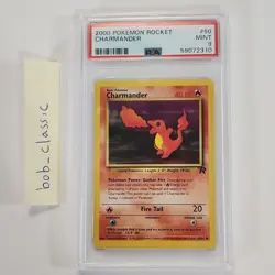 Pokemon TCG Team Rocket Charmander 50/82 PSA 9 Unlimited Regular Common - Image 1