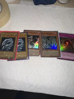 Old Yu-Gi-Oh! TCG Lot Blue-Eyes White Dragon, Wicked Eraser, Cyberdark Edge - Image 2