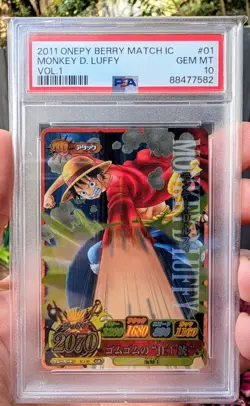 PSA 10 GEM MINT Monkey D. Luffy IC1-01 OnePy Berry Match Vol.1 – POP 1 🔥 First - Image 1
