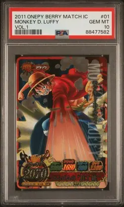 PSA 10 GEM MINT Monkey D. Luffy IC1-01 OnePy Berry Match Vol.1 – POP 1 🔥 First - Image 4