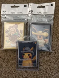 Pikachu With Grey Felt Hat 085 Promo Pokemon Van Gogh Card Sealed In Package - Image 1
