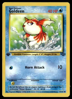 Goldeen 53/64 1st Edition Jungle Common English Pokemon Card - Image 1