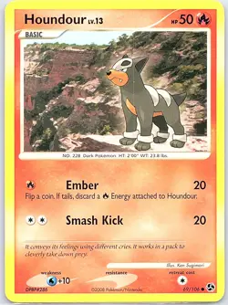 Houndour 69/106 Non Holo Great Encounters - Pokemon Card - NM - Image 1