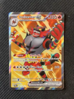 Incineroar ex - 187/162 187/162 Ultra Rare SV05: Temporal Forces Pokemon Card NM - Image 1