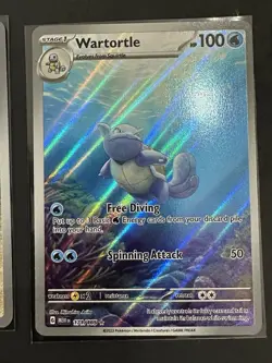 Pokemon S&V 151 Squirtle 170, Wartortle 171, and Blastoise 200 IR/SIR ENG Set NM - Image 4