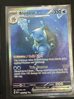 Pokemon S&V 151 Squirtle 170, Wartortle 171, and Blastoise 200 IR/SIR ENG Set NM - Image 5