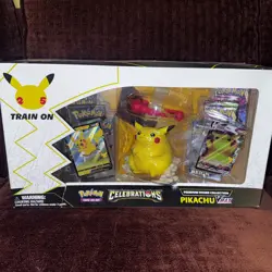 2021 POKEMON CELEBRATIONS PREMIUM FIGURE COLLECTION PIKACHU VMAX SEALED BOX -New - Image 2