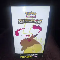 2021 POKEMON CELEBRATIONS PREMIUM FIGURE COLLECTION PIKACHU VMAX SEALED BOX -New - Image 3