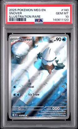 2025 POKEMON MEG EN-MEGA EVOLUTION #140 SNOVER PSA 10 - Image 1