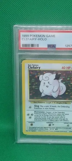 PSA 7 1999 Pokemon Base Set Unlimited Clefairy Holo 5/102 Near Mint Vintage WOTC - Image 3
