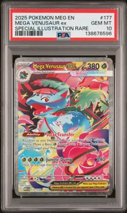 Pokemon Card Mega Venusaur EX 177/132 SIR Mega Evolution PSA 10 - Image 1