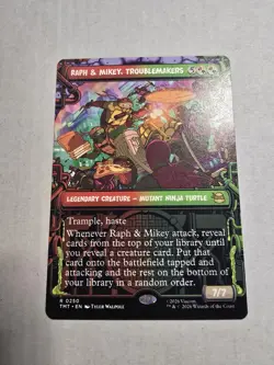 Raph & Mikey, Troublemakers (Showcase) Rare MTG Ninja Turtles - Image 1