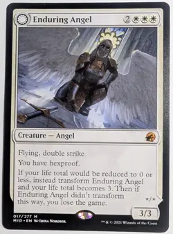 Enduring Angel / Angelic Enforcer x1 Innistrad: Midnight Hunt MTG LP/NM - Image 1