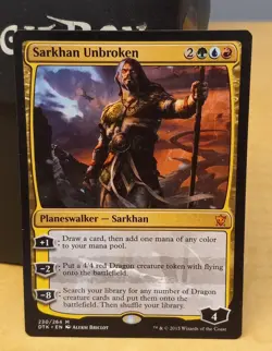 Sarkhan Unbroken Dragons of Tarkir Regular - MTG Planeswalker MYTHIC - Image 1