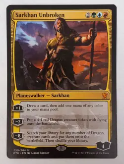 Sarkhan Unbroken Dragons of Tarkir Regular - MTG Planeswalker MYTHIC - Image 2