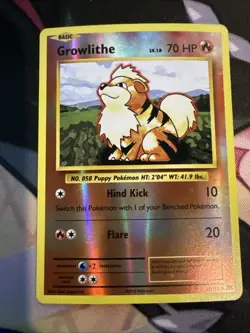 Pokemon TCG XY Evolutions LP Reverse Holo Growlithe 17/108 - Image 1