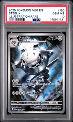 2025 POKEMON MEG EN-MEGA EVOLUTION #150 STEELIX PSA 10 - Image 1