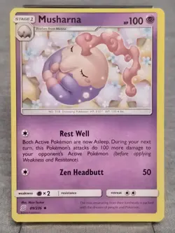 Musharna 89/236 Uncommon Unified Minds Sun & Moon Pokemon Card 2019 - Image 1