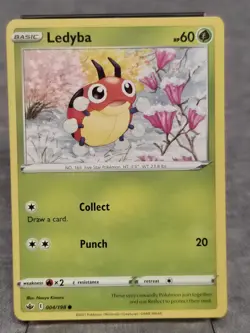 Pokemon Ledyba 4/198 Chilling Reign Common Basic Grass TCG Card - Image 1
