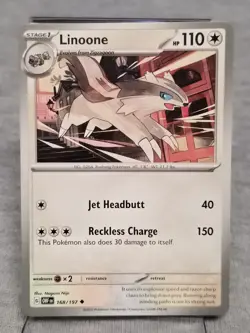 🔥Pokemon TCG - Linoone - 168/197 - Uncommon - Obsidian Flames - NM🔥 - Image 1