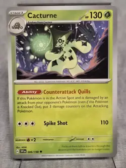 Cacturne Pokemon TCG Scarlet & Violet Base Set 6/198 Pokemon Card NM - Image 1