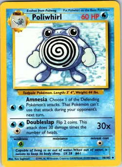 Poliwhirl 038/102 Base Set Pokemon LP Normal - Image 1