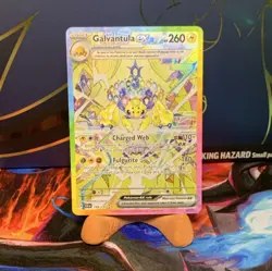 pokemon tcg galvantula ex special illustration rare holo sv07 260 hp 168/142 - Image 1