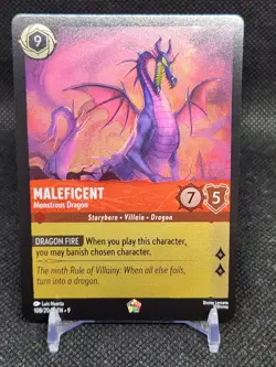 Disney Lorcana (Maleficent Monstrous Dragon 108/204) Fabled Legendary Foil NM - Image 1