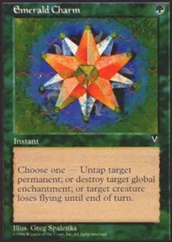 4x Emerald Charm ~ Lightly Played Visions MTG Magic x4 4 UltimateMTG Playset Gre - Image 1