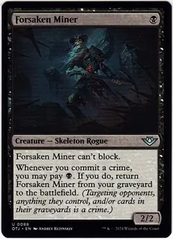 MTG Outlaws of Thunder Junction Forsaken Miner (Uncommon) - Image 1