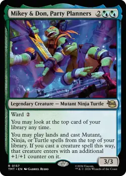 MTG TMNT Mikey & Don, Party Planners Teenage Mutant Ninja Turtles Regular - Image 1