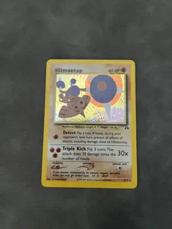 Hitmontop Neo Discovery Unlimited Holo Rare Pokemon TCG Card 3/75 LP - Image 1
