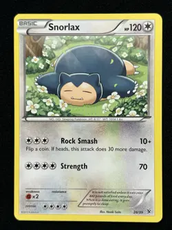 Pokemon TCG Snorlax 26/39 Kalos Starter Set Basic Common - Image 1
