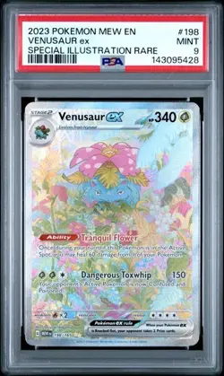 2023 Pokemon MEW EN #198 Venusaur EX Special Illustration Rare PSA 9 - Image 1