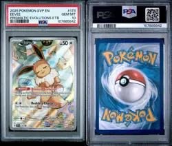 2025 POKEMON SVP EN-SV BLACK STAR PROMO #173 EEVEE PSA 10 - Image 3