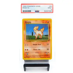 1999 Pokemon Base Set Unlimited #60 Ponyta PSA 9 MINT - Image 1