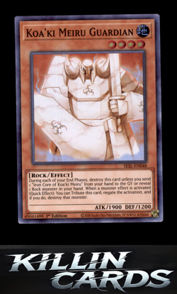 1st Edition Koa'ki Meiru Guardian SESL-EN048 Super Rare Secret Slayers YuGiOh Ca - Image 1