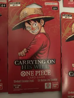 One Piece Op-13 Sleeved Packs Lot of 12 - Image 2