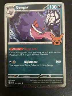 Pokemon 2024 Halloween Trick or Trade Just Gengar holo single card - Image 1