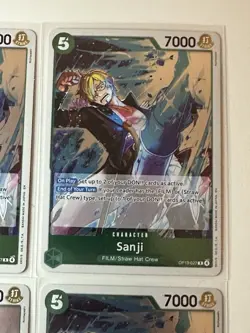 Sanji OP13-027 Carrying On His Will 4 Foil Card Play Set Lot One Piece - Image 3