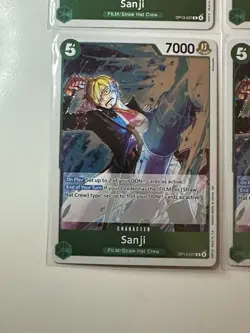 Sanji OP13-027 Carrying On His Will 4 Foil Card Play Set Lot One Piece - Image 4